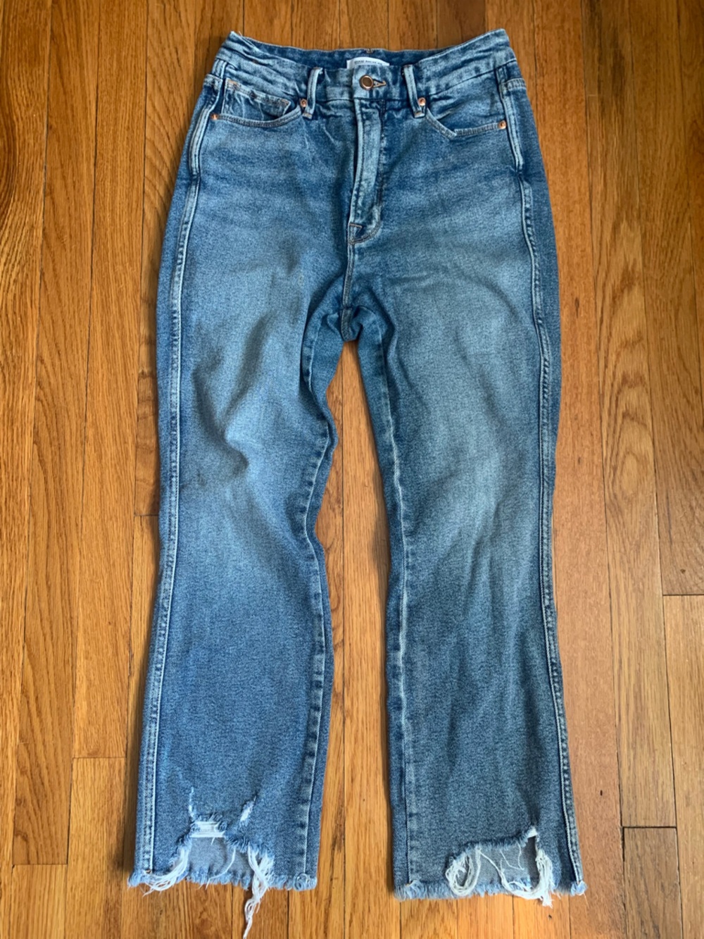 Good American Distressed Good Curve jeans size 10/30 EUC - Picture 5 of 9